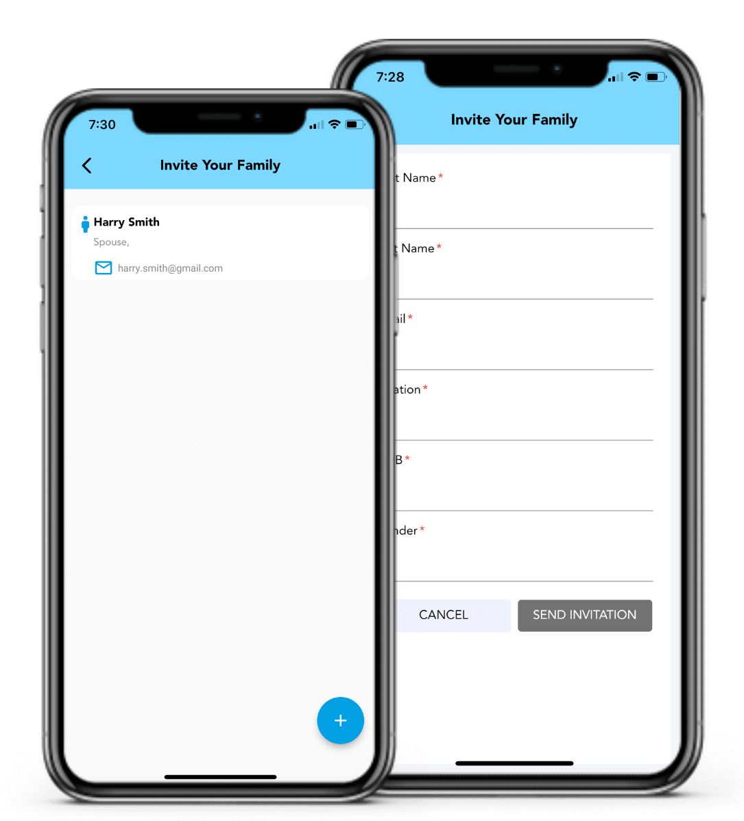 Phone showcasing the STRIVE app and features