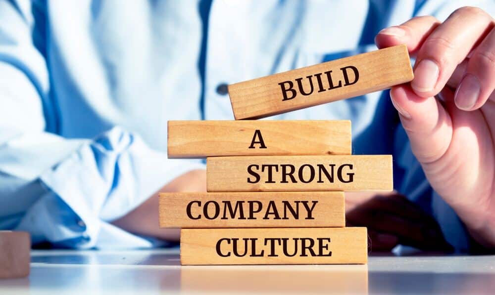 Building blocks signifying company culture